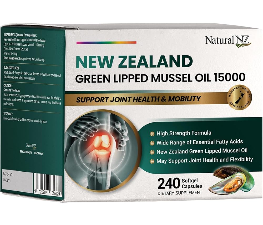 Natural NZ Green Lipped Mussel Oil 15000 - 240 Softgels - image 4