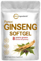 Micro Ingredients Red Panax Ginseng Supplement - 300 Softgels