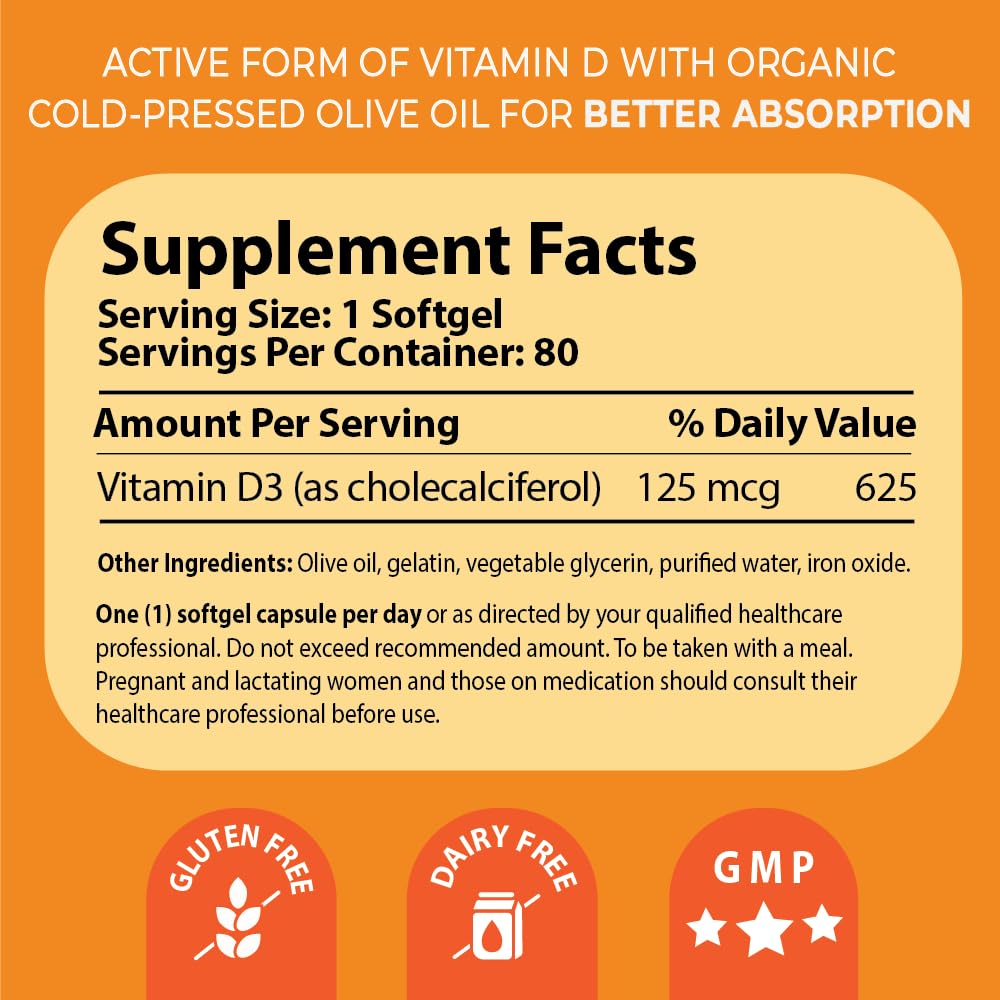 Pharma Nord D-Pearls 5000 iu (125 mcg) High Potency Vitamin D3
