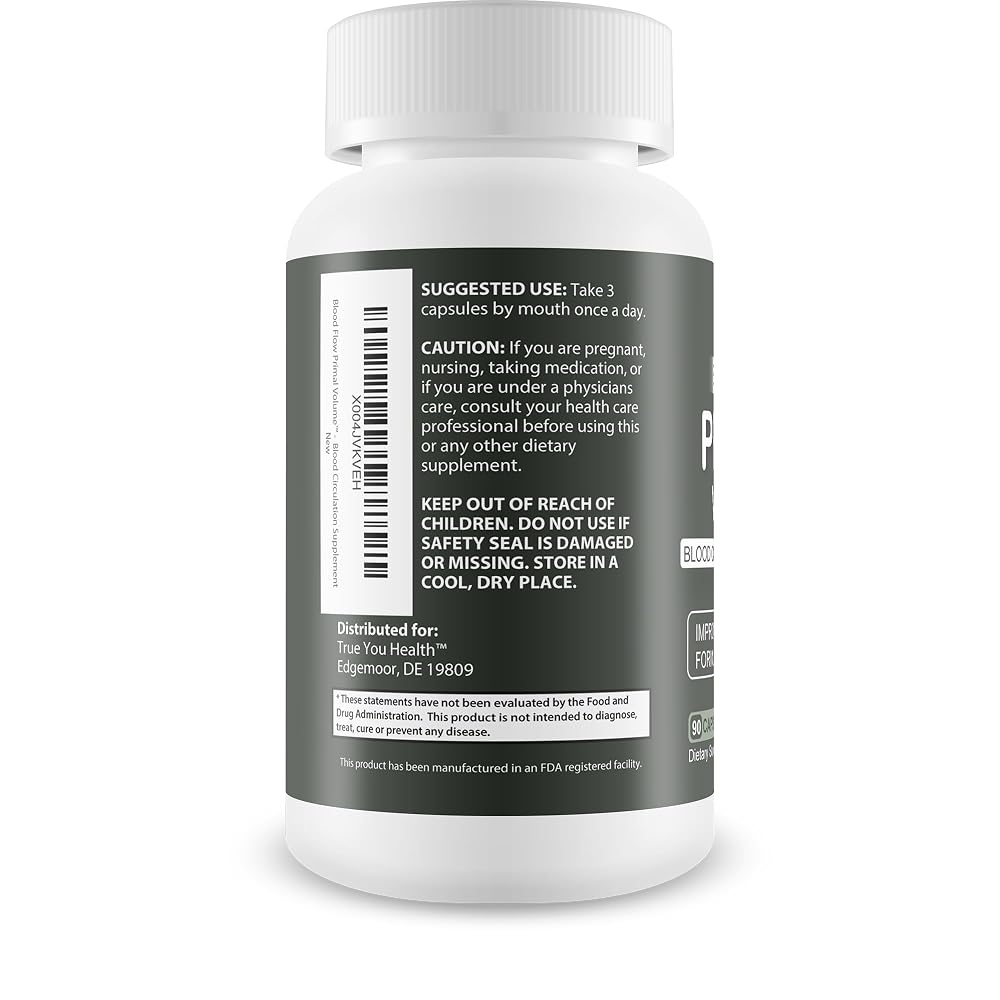 True You Health Blood Flow Primal Volume Nitric Oxide Booster - 90 Capsules - image 3
