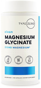 Type Zero Magnesium Glycinate 210mg - 180 Capsules