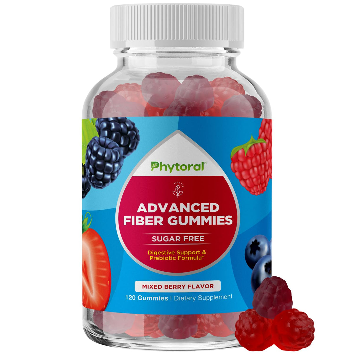 Phytoral Fiber Gummies for Adults - Chicory Root Supplement for Gut