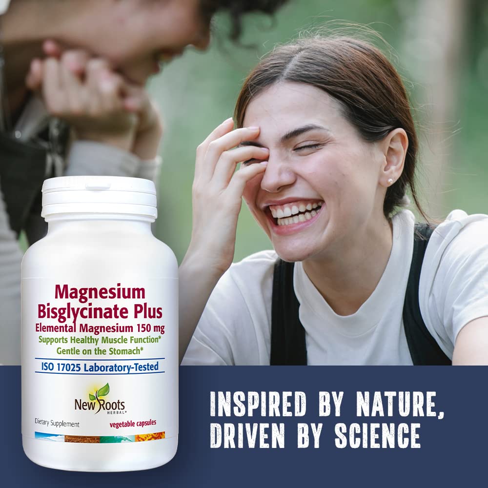 New Roots Herbal Magnesium Bisglycinate 900 mg - 120 Vegetarian Capsules - image 5
