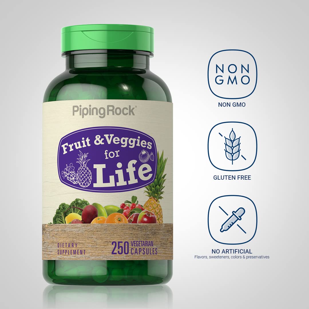 Piping Rock Fruits and Veggies Supplement - 250 Capsules - image 4