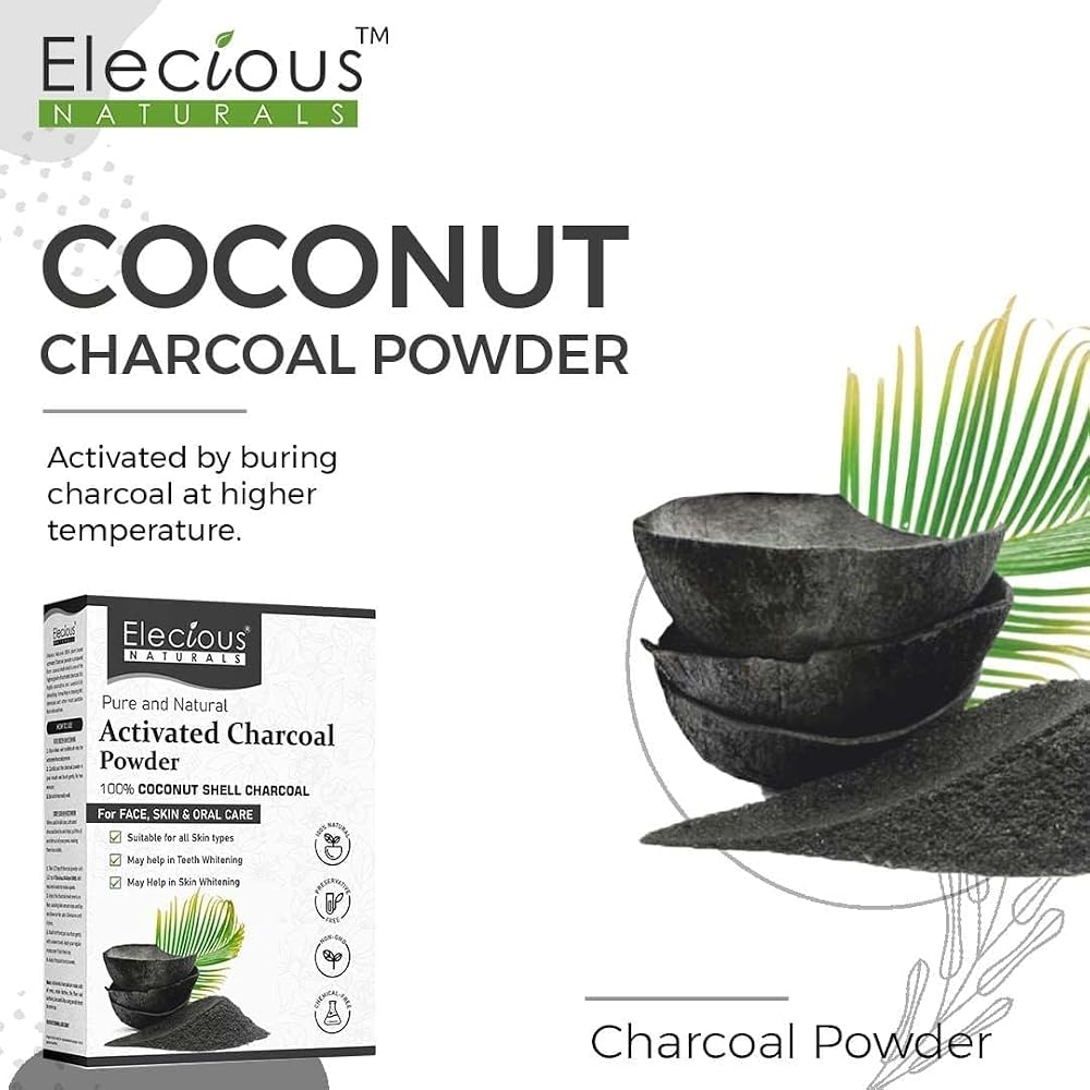 Elecious Naturals Activated Charcoal Powder for Skin - 200g - image 3