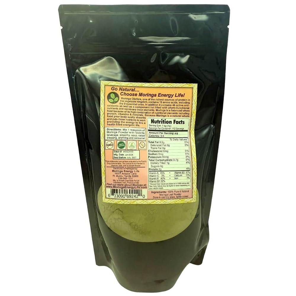 Moringa Energy Life Moringa Leaf Powder - 1 lb - image 2