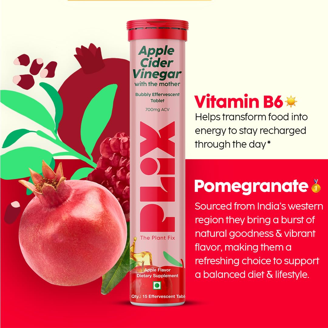 PLIX - THE PLANT FIX Apple Cider Vinegar Effervescent Tablets