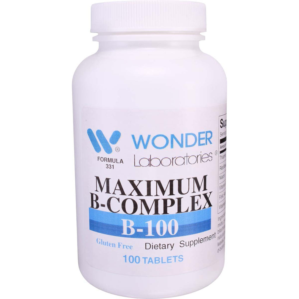 Wonder Laboratories B-Complex Maximum Potency Vitamin B - 100 Tablets