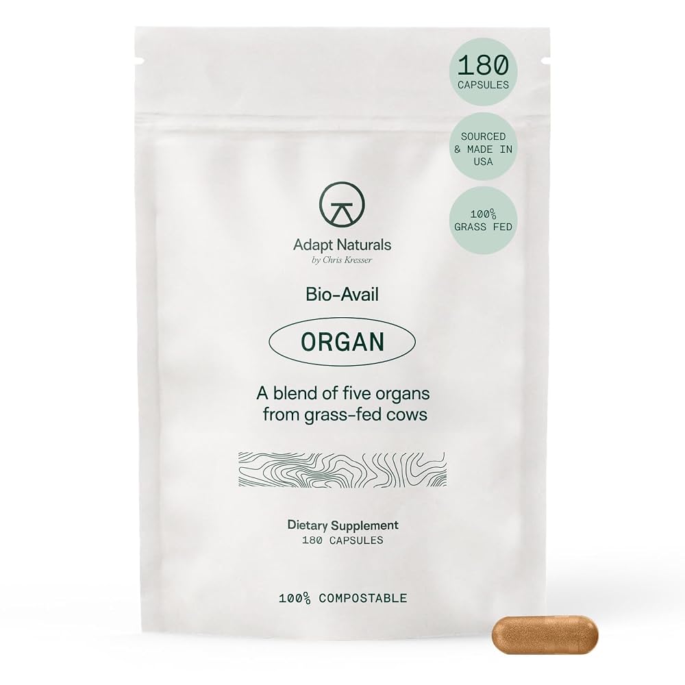 Adapt Naturals Beef Organ Supplement Grass Fed - 180 Capsules