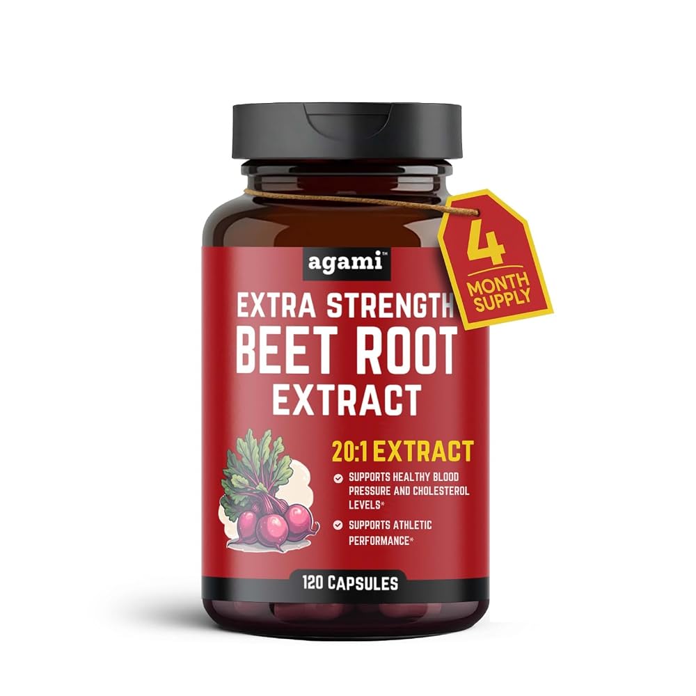 Agami Beet Root Capsules 500mg 20:1 Extract - 120 Capsules