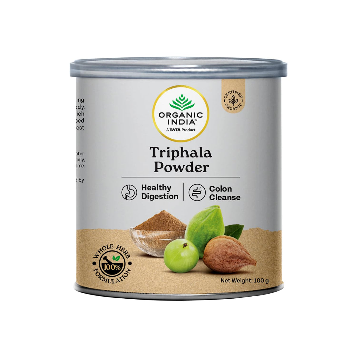 Organic India Triphala Digestion & Colon Cleanse Powder - 100g
