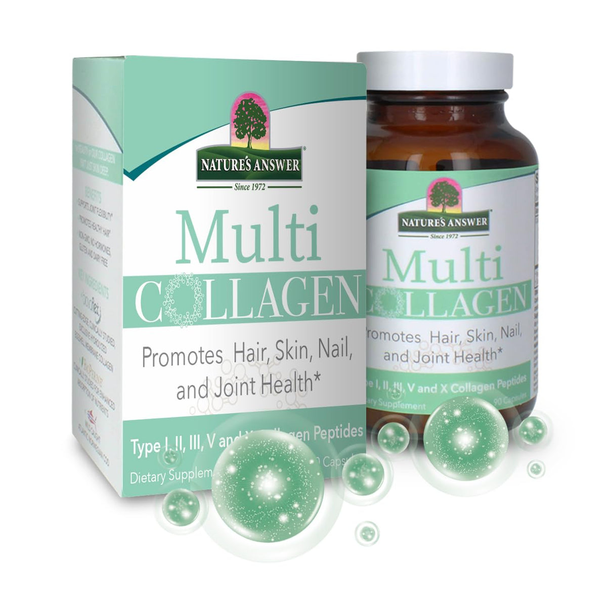 Nature's Answer Multi Collagen Capsules Types I, II, III, V & X - 1 Count