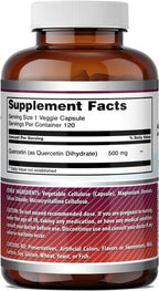 Amazing Formulas Quercetin 500mg Veggie Capsules Supplement