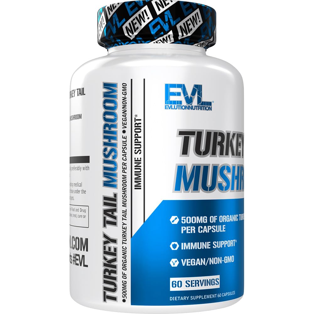 Evlution Nutrition Turkey Tail Mushroom 500mg - 60 Capsules - image 4
