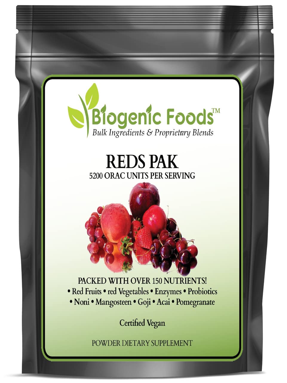 Biogenic Foods Reds Pak - Natural Super Fruit & Vegetable Blend