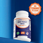 Vitamatic Red Yeast Rice 1200 mg - 240 Vegetarian Capsules - image 5