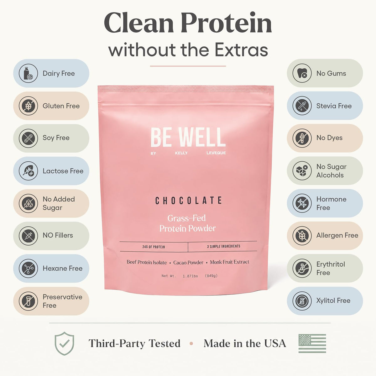Be Well by Kelly Grass-Fed Beef Protein Powder - Swedish Grass-Fed
