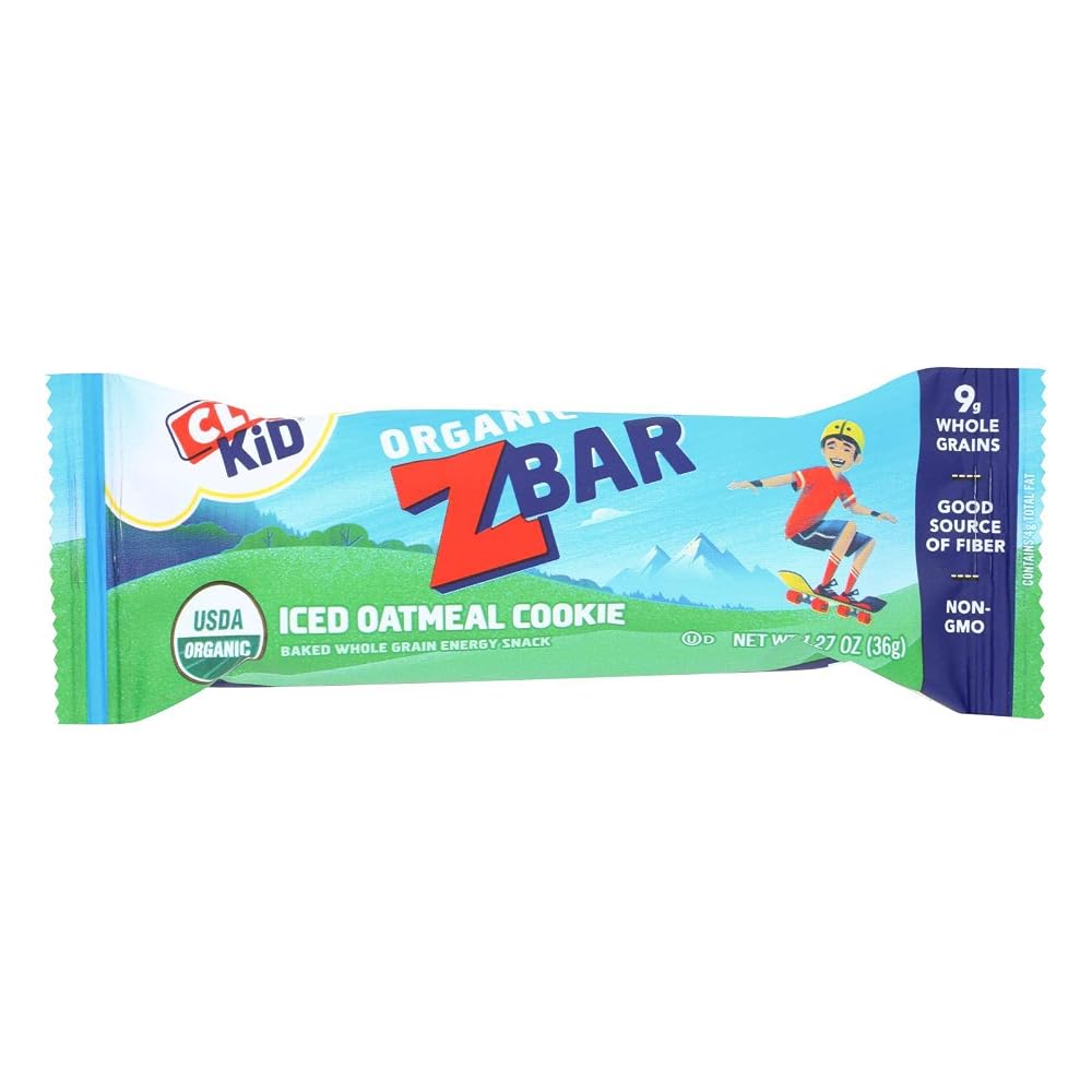RNATFLU Clif Kid Zbar Organic Energy Bar Iced Oatmeal Cookie - 18 Bars