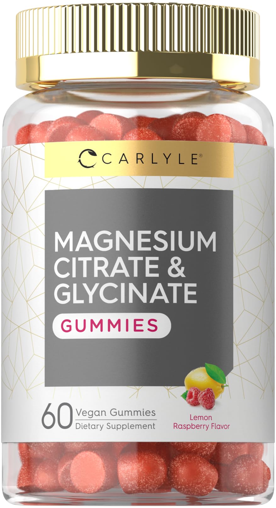 Carlyle Magnesium Citrate Supplement Gummies 960mg - 60 Count