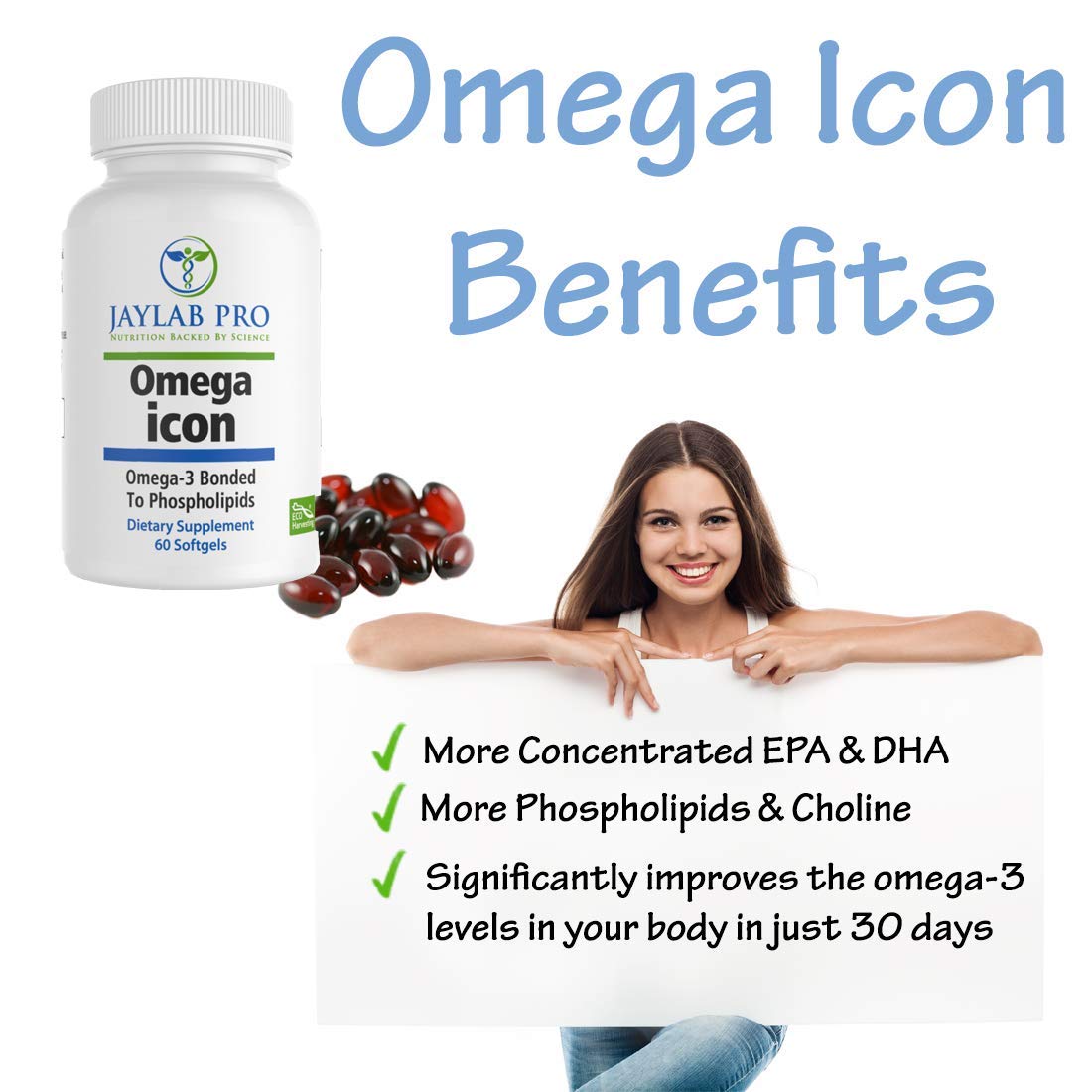 JAYLAB PRO Omega Icon Antarctic Krill Oil 1000mg - 60 Softgels - image 4