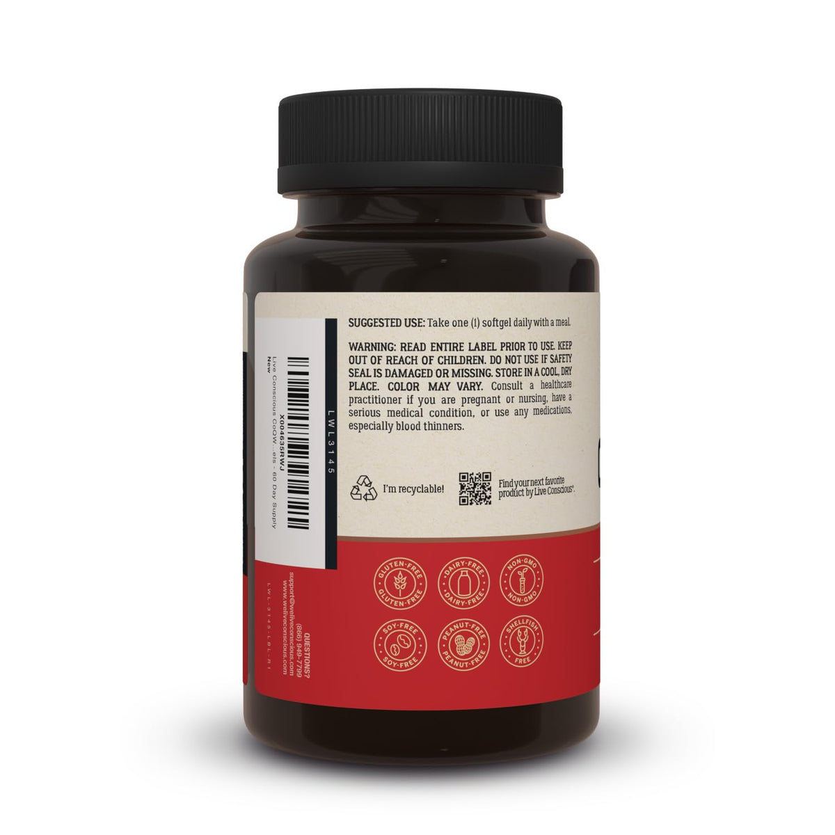 Live Conscious CoQWell CoQ10 Heart & Brain Support - 60 Softgels - image 4