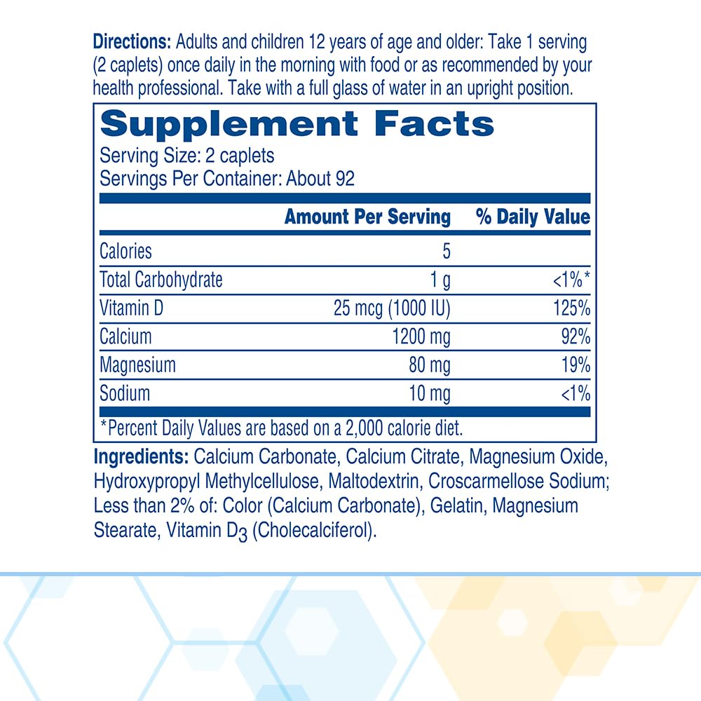 Citracal Slow Release Calcium 1200 mg with Vitamin D3 - 185 Caplets - image 7