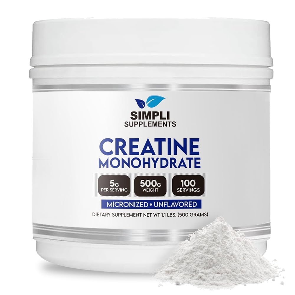 Simpli Supplements Pure Creatine Monohydrate Powder - 500g