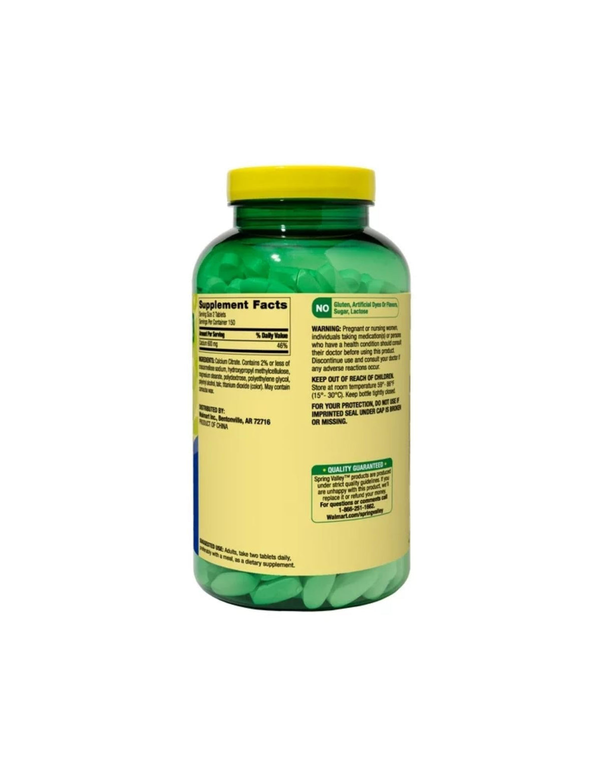 Spring Valley Calcium Citrate 600 mg Bone & Joint Health - 300 Tablets - image 4