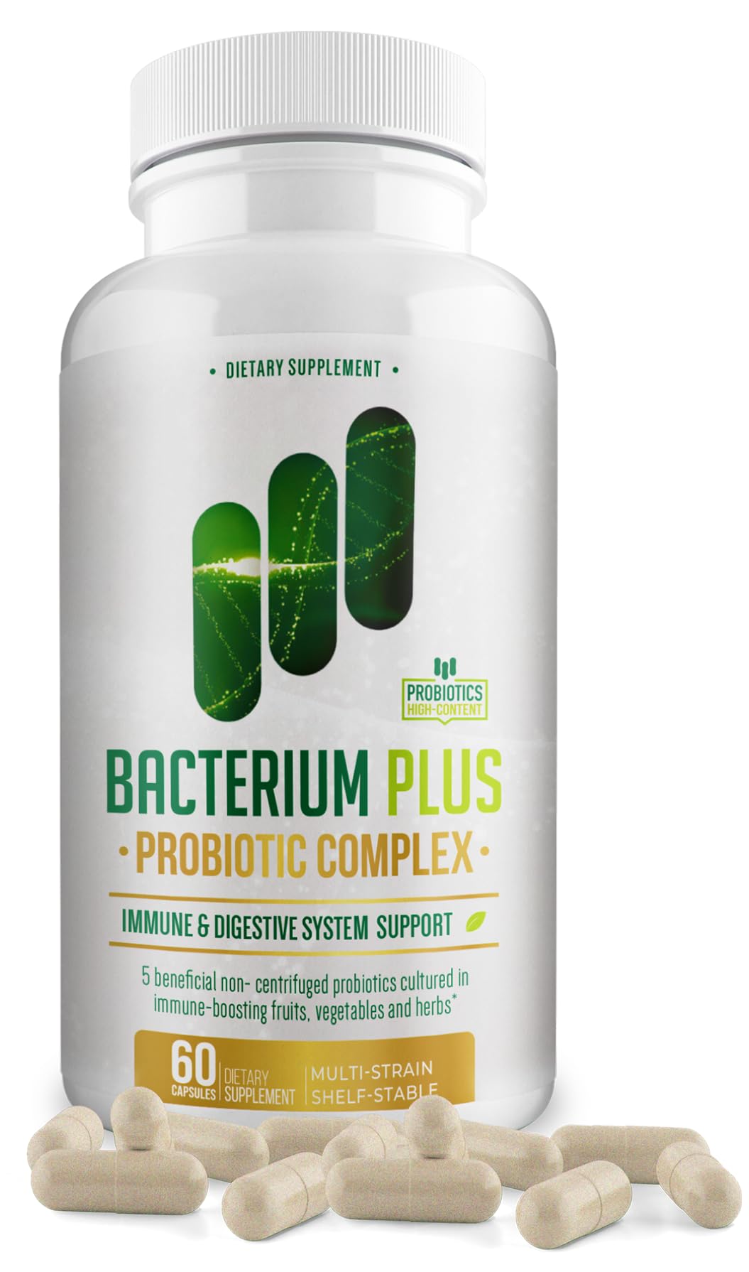 BACTICURE Bacterium Plus Probiotic - 60 Vegetarian Capsules