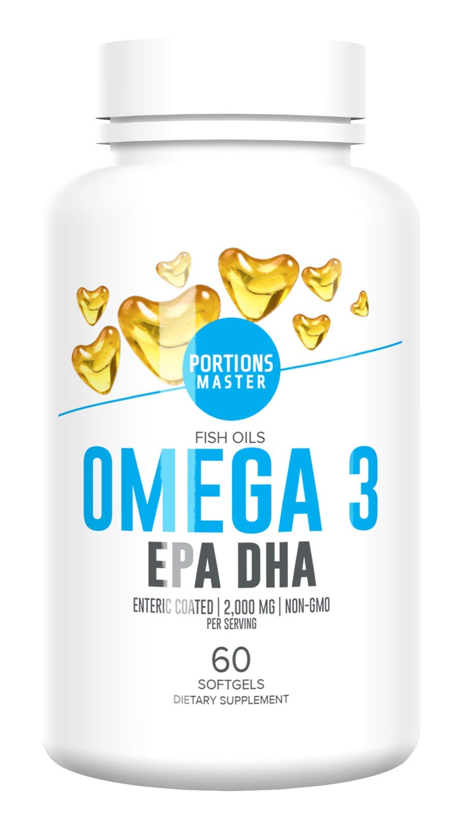 Portions Master Omega-3 Fish Oil High Potency EPA & DHA - 120 Softgels