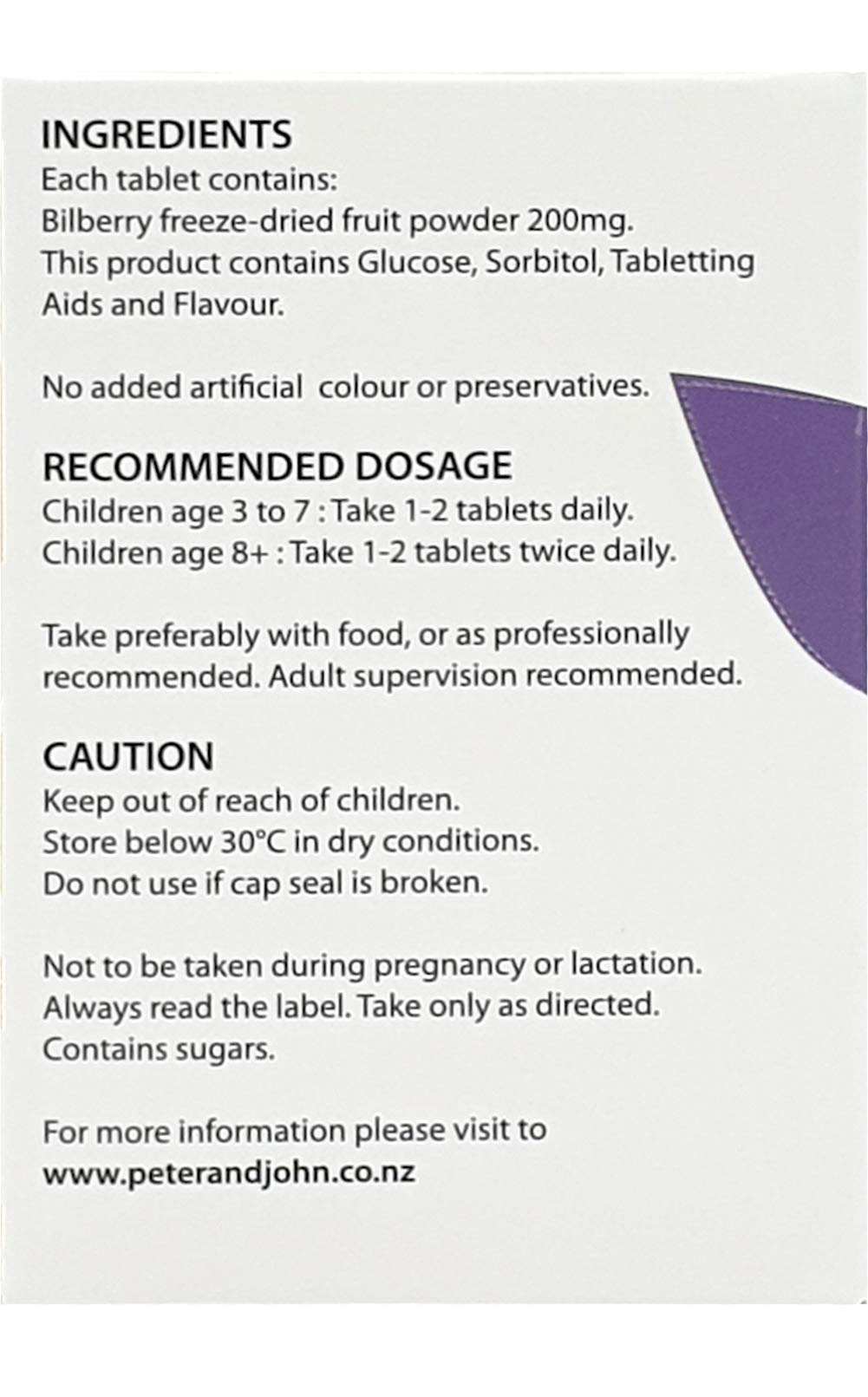 HEALTHFARM Kids Vision Support Bilberry 120 Chew Tablets Made