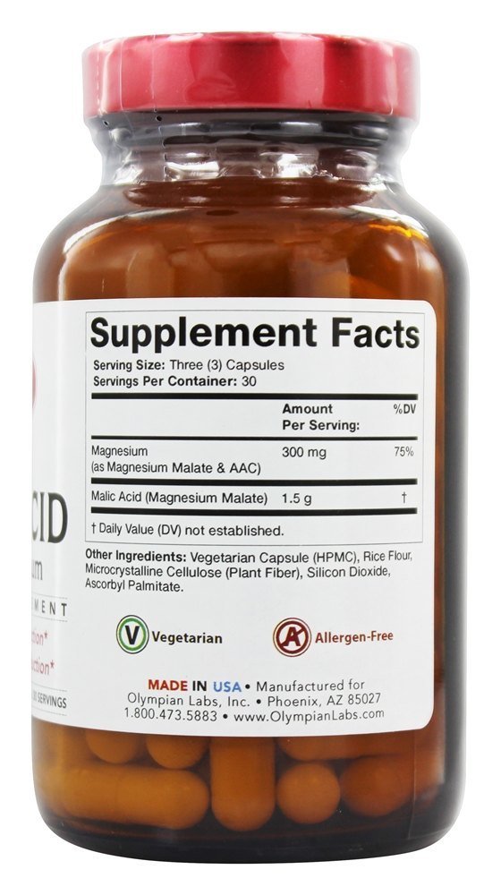 Olympian Labs Malic Acid with Magnesium - 90 Capsules - image 2