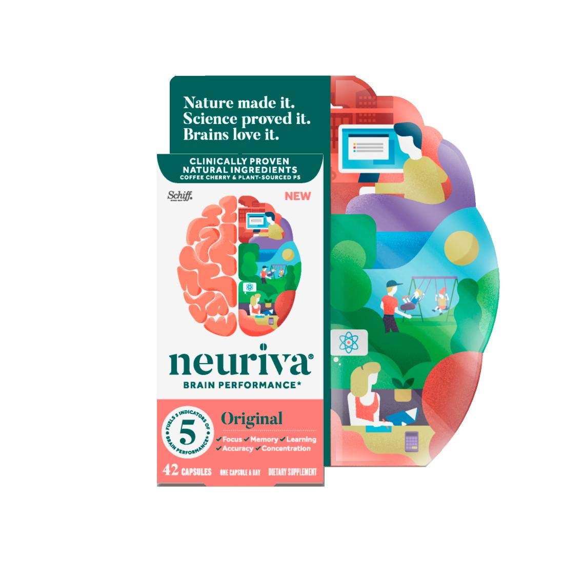 Schiff Neuriva Brain Supplement Original - 42 Capsules