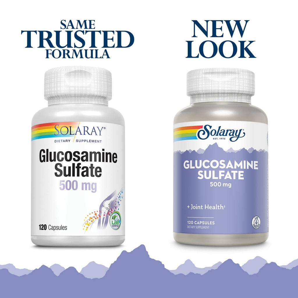 SOLARAY Glucosamine Sulfate 500 mg Joint Support - 120 Capsules - image 2
