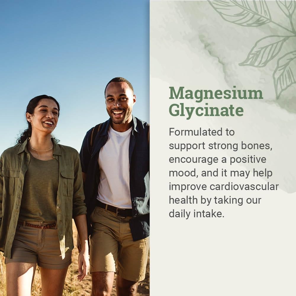 Earth Harmony Naturals Magnesium Glycinate 500mg for Sleep - 120 Capsules - image 2