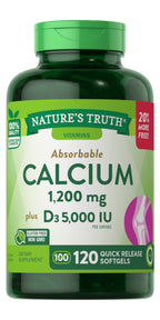 Nature's Truth Absorbable Calcium 1200 mg Plus D3 - 240 Softgels