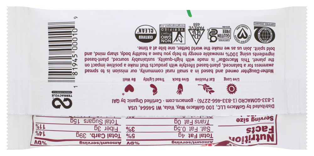 GoMacro MacroBars Cherries + Berries Protein Bar - 12 Bars - image 3