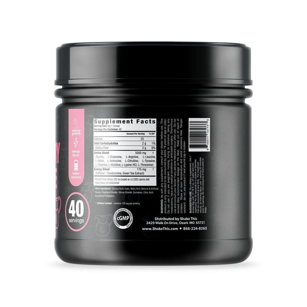 ES FIT Amino+ Powder - Pre and Post Workout with Caffeine + Green Tea