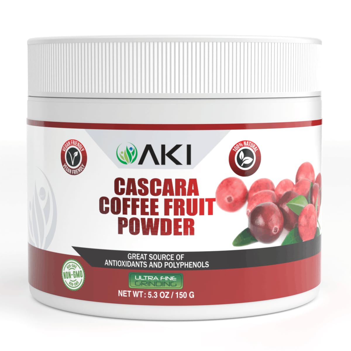 AKI ORGANIC Cascara Coffee Fruit Powder Antioxidants - 150g