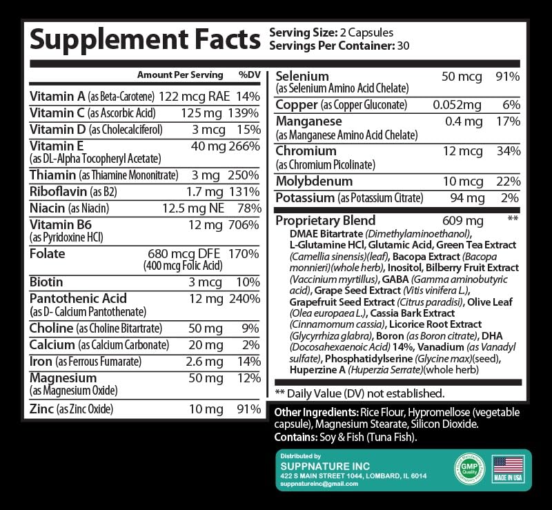 SuppNature ProMind Complex Memory Support - 60 Capsules - image 2