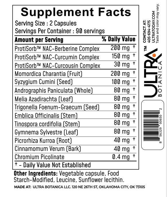 UltraCur UltraMetabolic Berberine Complex with Curcumin - 180 Capsules - image 8