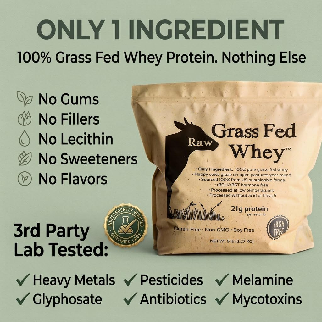 Raw Grass Fed Whey Protein Powder