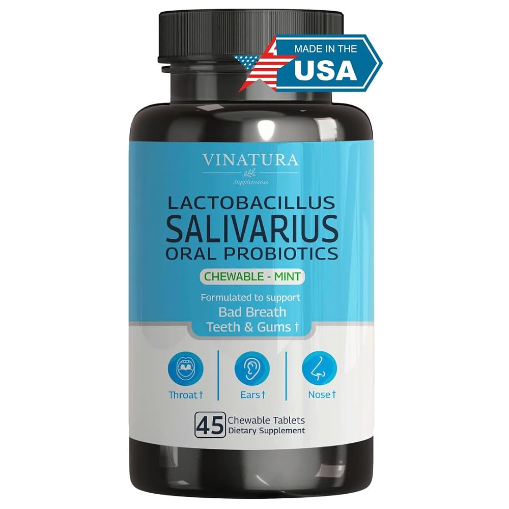 VINATURA Lactobacillus Salivarius Oral Probiotics - 45 Tablets
