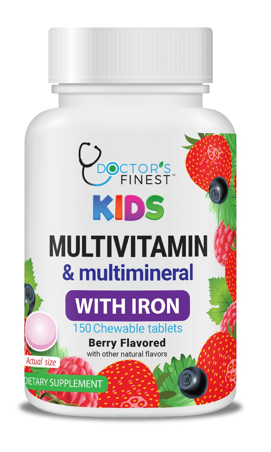 Doctors Orders Lifeable Kids Multivitamin with Iron Chewable Tablets - 150 Count