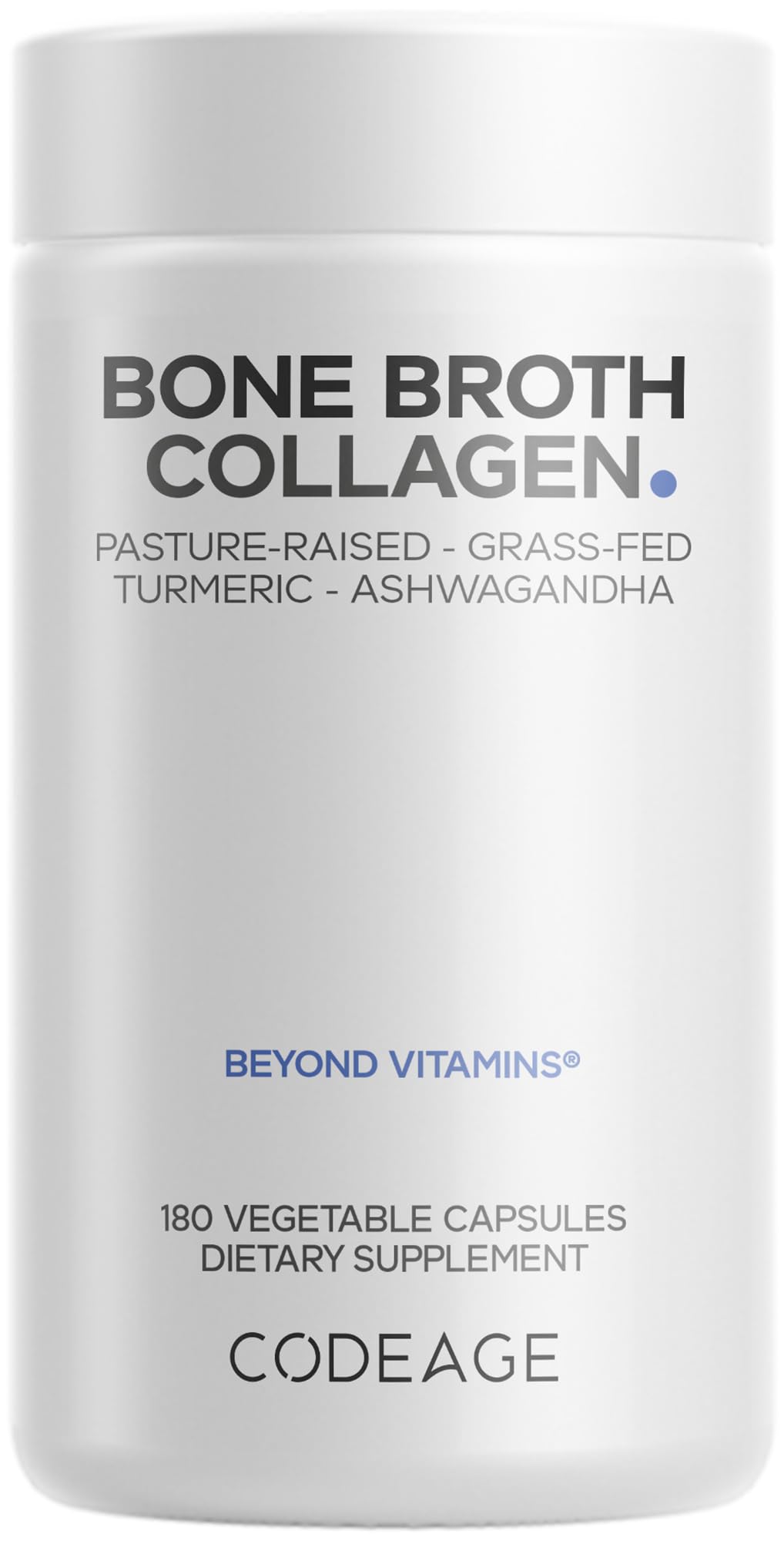Codeage Organic Bone Broth Collagen Peptides - 180 Capsules