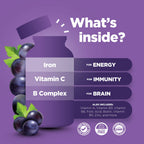 Phytoral Iron Gummies with B Complex Vitamins - 60 Count - image 3