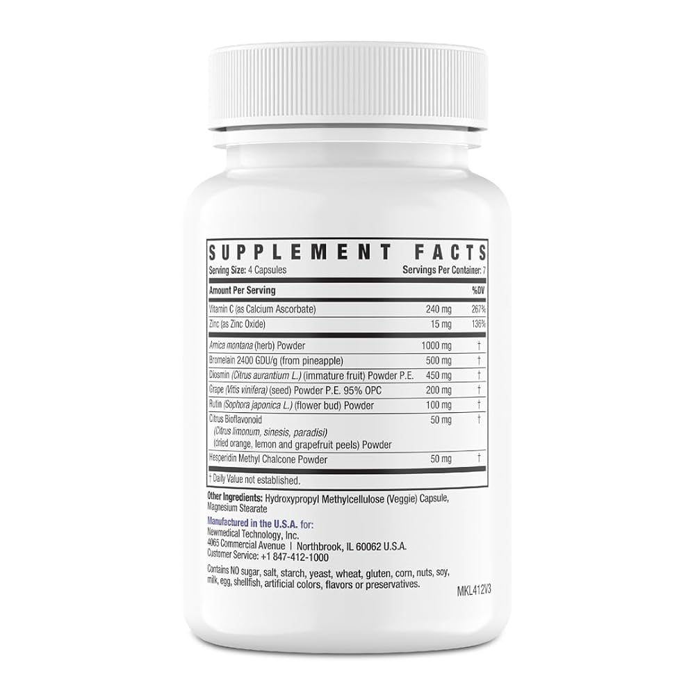 BruiseMD Bromelain 500 mg with Zinc & Vitamin C - 28 Capsules - image 6