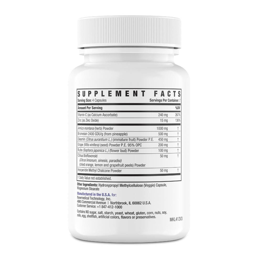 BruiseMD Bromelain 500 mg with Zinc & Vitamin C - 28 Capsules - image 6