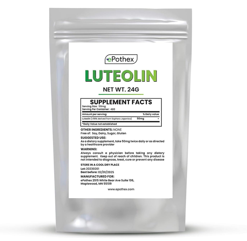 ePothex Pure Luteolin Powder Brain & Nervous System Support - 24g