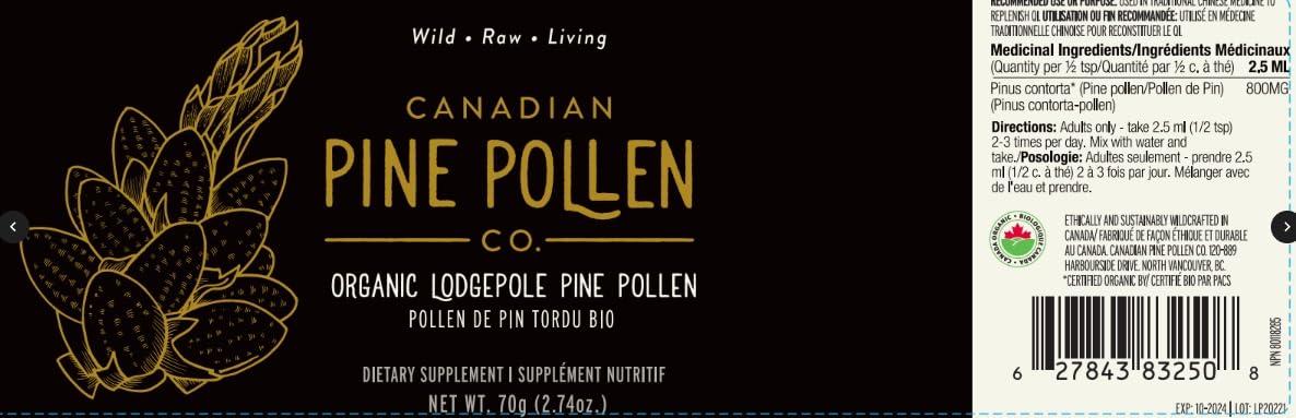 Canadian Pine Pollen Wild Lodgepole Pine Pollen Powder - 70 g - image 3